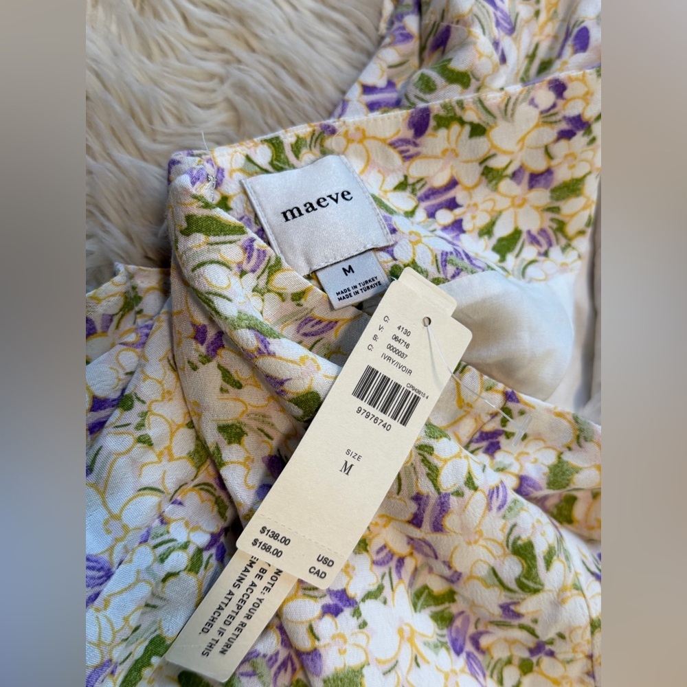 NWT Anthropologie Maeve Floral Halter Mini Dress - Size Medium - Picture 8 of 8